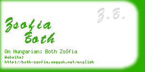 zsofia both business card